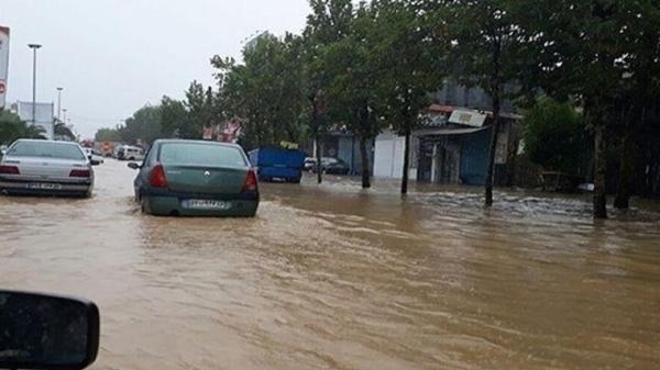 مسدود شدن محور خوش ییلاق و آبگرفتگی شدید بزرگراه گرگان به کردکوی